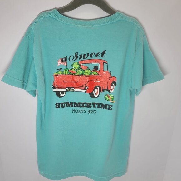 Cardin McCoy Aqua Short Sleeve Shirt (Size S) Sweet Summertime - Picture 1 of 10